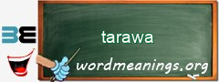 WordMeaning blackboard for tarawa